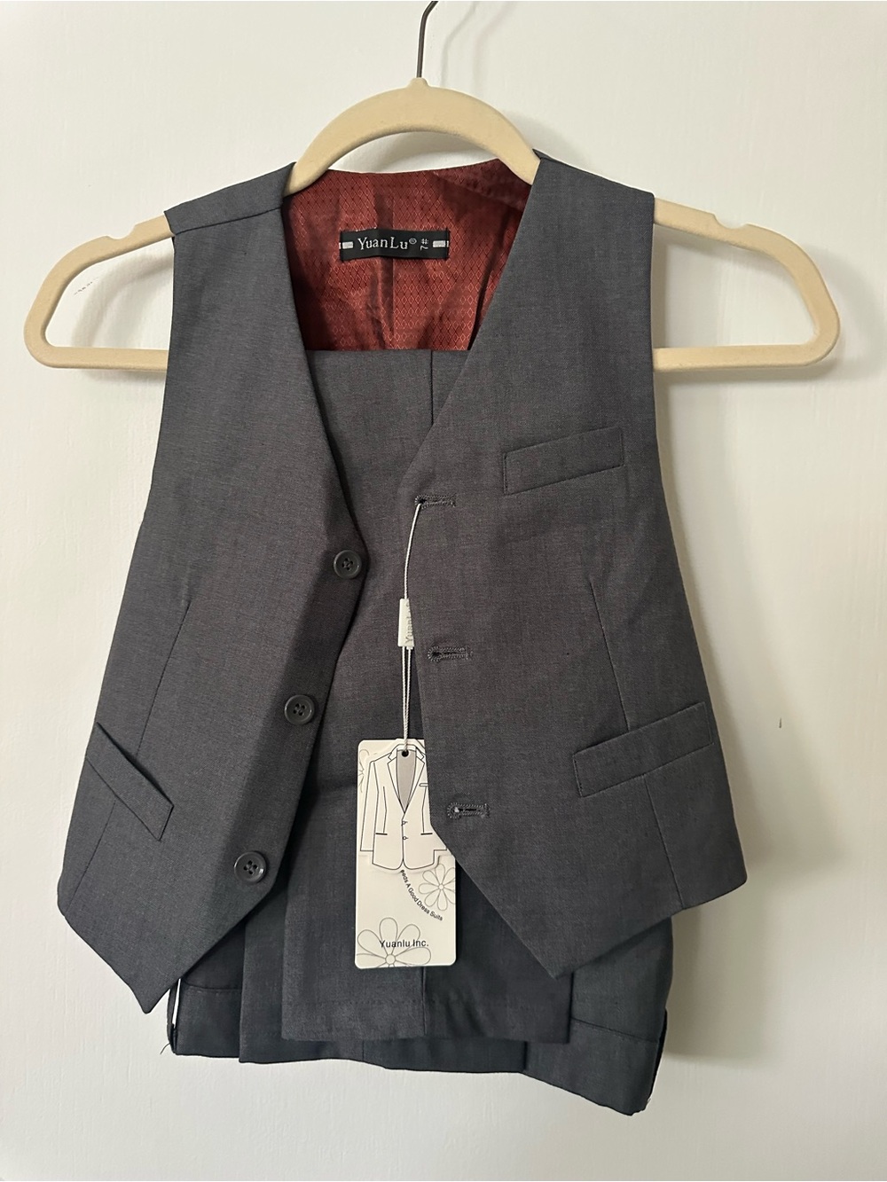 Youth Gray Dress Vest - Kids Matching Set